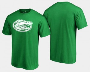 Florida Gators T-Shirt St. Patrick's Day For Men's Kelly Green White Logo Big & Tall
