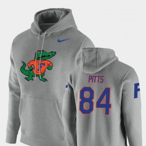 Florida Gators Kyle Pitts Hoodie Pullover #84 Vault Logo Club Heathered Gray For Men