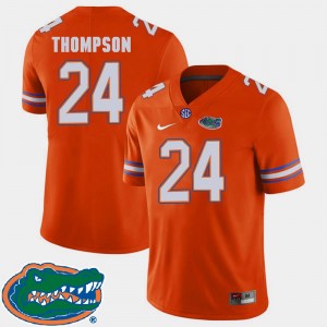 Florida Gators Mark Thompson Jersey College Football #24 Orange Mens 2018 SEC