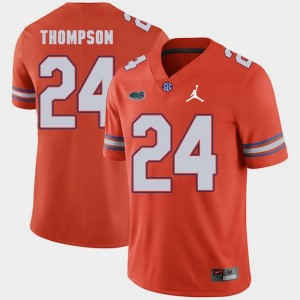 Florida Gators Mark Thompson Jersey Mens Orange #24 Replica 2018 Game Jordan Brand
