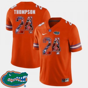 Florida Gators Mark Thompson Jersey Orange Football #24 Men Pictorial Fashion