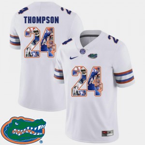 Florida Gators Mark Thompson Jersey Football Pictorial Fashion #24 Men White