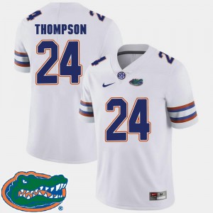Florida Gators Mark Thompson Jersey College Football #24 For Men 2018 SEC White
