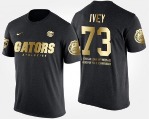 Florida Gators Martez Ivey T-Shirt Gold Limited Short Sleeve With Message Men Black #73