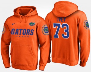 Florida Gators Martez Ivey Hoodie #73 Orange Mens
