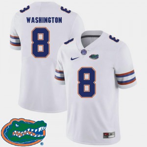 Florida Gators Nick Washington Jersey White Mens 2018 SEC #8 College Football