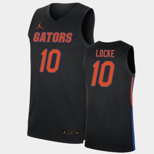 Florida Gators Noah Locke Jersey Black #10 For Men 2019-20 College Basketball Replica