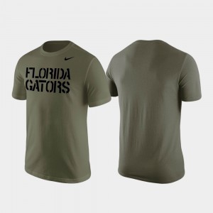 Florida Gators T-Shirt For Men Stencil Wordmark Olive