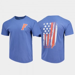 Florida Gators T-Shirt Comfort Colors Baseball Flag Royal Men