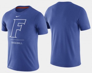 Florida Gators T-Shirt Mens Royal College Baseball Dugout Performance