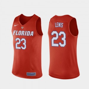 Florida Gators Scottie Lewis Jersey Orange College Basketball Replica #23 For Men