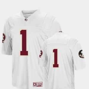 Florida State Seminoles Jersey Colosseum Authentic For Men's White #1 College Football