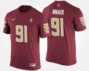 Florida State Seminoles Derrick Nnadi T-Shirt #91 Men's Garnet