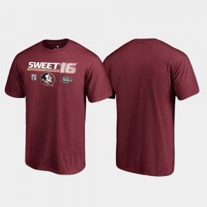 Florida State Seminoles T-Shirt For Men's Garnet Sweet 16 Backdoor March Madness 2019 NCAA Basketball Tournament