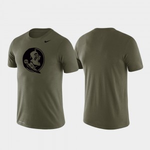 Florida State Seminoles T-Shirt Green Performance Tonal Logo Legend For Men's