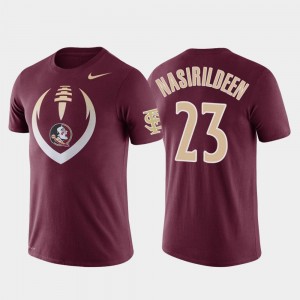 Florida State Seminoles Hamsah Nasirildeen T-Shirt #23 Mens Performance Football Icon Garnet