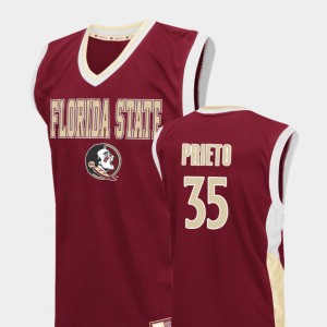 Florida State Seminoles Harrison Prieto Jersey College Basketball #35 Fadeaway Red For Men