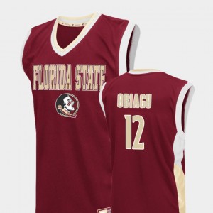 Florida State Seminoles Ike Obiagu Jersey #12 College Basketball Men's Red Fadeaway