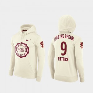 Florida State Seminoles Jacques Patrick Hoodie College Football Pullover For Men's #9 Cream Rival Therma
