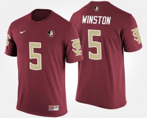 Florida State Seminoles Jameis Winston T-Shirt #5 Garnet Mens