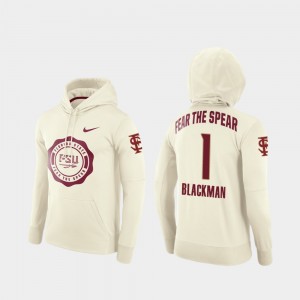 Florida State Seminoles James Blackman Hoodie For Men's College Football Pullover Rival Therma #1 Cream