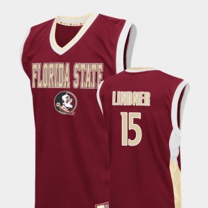 Florida State Seminoles Justin Lindner Jersey Red Men's #15 Fadeaway College Basketball