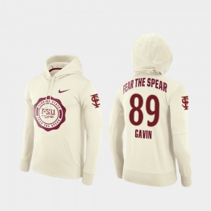 Florida State Seminoles Keith Gavin Hoodie Rival Therma College Football Pullover Cream For Men #89