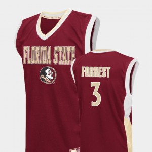 Florida State Seminoles Trent Forrest Jersey Fadeaway #3 College Basketball Men Red