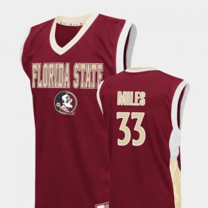 Florida State Seminoles Will Miles Jersey College Basketball Red #33 For Men Fadeaway