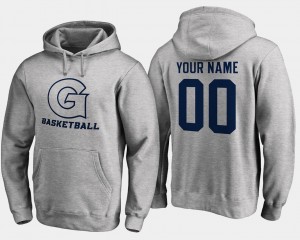 Georgetown Hoyas Custom Hoodies #00 Gray Basketball - Men