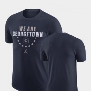 Georgetown Hoyas T-Shirt For Men's Navy Basketball Team