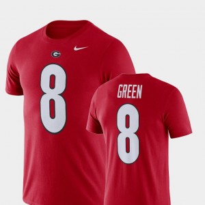 Georgia Bulldogs A.J. Green T-Shirt Mens Red Football Performance #8