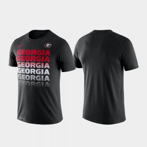 Georgia Bulldogs T-Shirt Performance Fade Mens Black