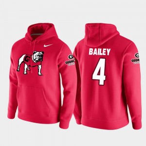 Georgia Bulldogs Champ Bailey Hoodie College Football Pullover For Men's Vault Logo Club #4 Red
