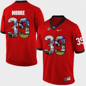 Georgia Bulldogs Corey Moore Jersey #39 For Men Pictorial Fashion Red