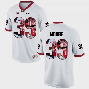 Georgia Bulldogs Corey Moore Jersey For Men #39 White Pictorial Fashion