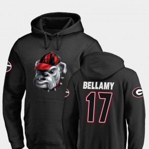 Georgia Bulldogs Davin Bellamy Hoodie Black Mens #17 Football Midnight Mascot
