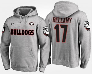 Georgia Bulldogs Davin Bellamy Hoodie Men #17 Gray