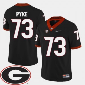 Georgia Bulldogs Greg Pyke Jersey 2018 SEC Patch Men Black College Football #73