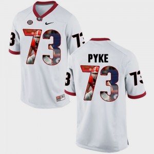 Georgia Bulldogs Greg Pyke Jersey #73 Pictorial Fashion White Mens