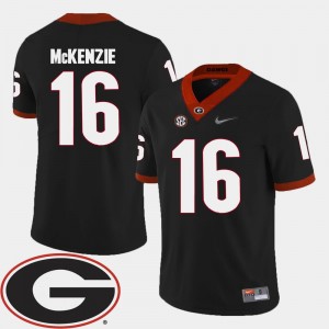 Georgia Bulldogs Isaiah McKenzie Jersey 2018 SEC Patch Men's Black College Football #16