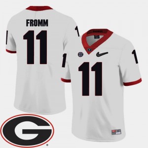 Georgia Bulldogs Jake Fromm Jersey #11 For Men White 2018 SEC Patch College Football
