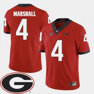 Georgia Bulldogs Keith Marshall Jersey For Men's 2018 SEC Patch College Football #4 Red