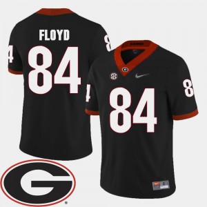Georgia Bulldogs Leonard Floyd Jersey #84 College Football 2018 SEC Patch Black Mens