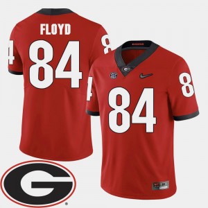 Georgia Bulldogs Leonard Floyd Jersey #84 Red For Men 2018 SEC Patch College Football