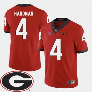 Georgia Bulldogs Mecole Hardman Jersey Men Red College Football 2018 SEC Patch #4