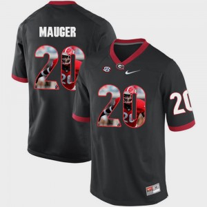 Georgia Bulldogs Quincy Mauger Jersey Men #20 Pictorial Fashion Black