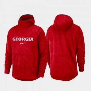 Georgia Bulldogs Hoodie Spotlight Mens Basketball Team Logo Pullover Red