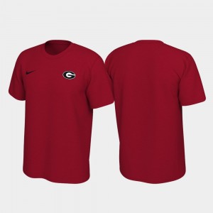 Georgia Bulldogs T-Shirt Legend Left Chest Logo Red For Men