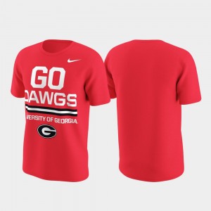 Georgia Bulldogs T-Shirt Performance Red Local Verbiage Men's